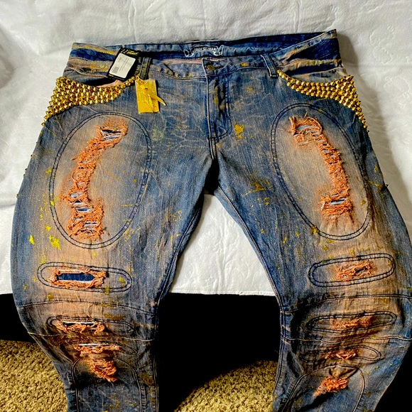 Robin's Jean | Jeans | Robins Jean With Full Flap Gold Rim And Clear ...